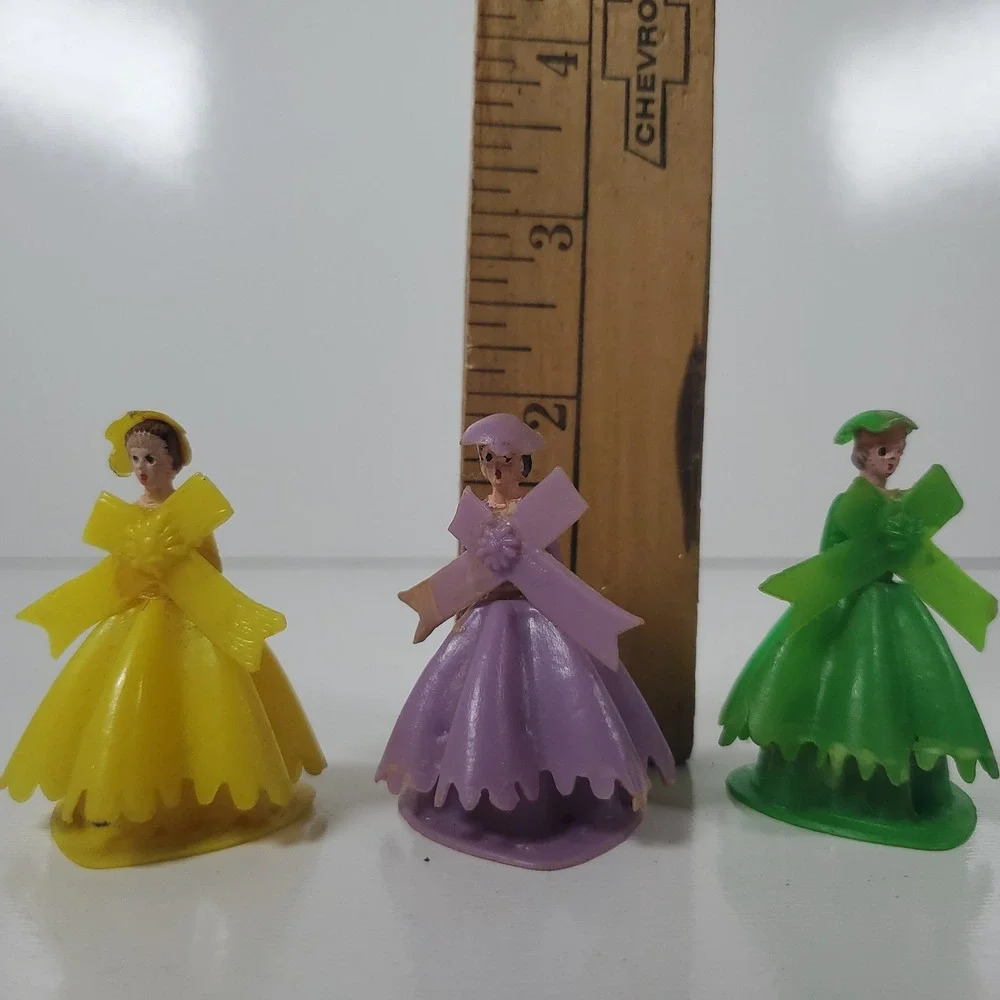 Vintage MCM 1960's Wedding Cake Toppers Bridesmaids